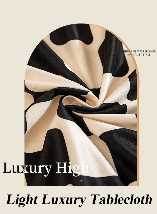 بيوينتي مفرش طاولة بتصميم شطرنجي، مقاوم للبقع والتجاعيد، قابل للغسيل، من مادة البوليستر، قطعة قماش زخرفية لتغطية الطاولة، مناسب لطاولات الطعام، بوفيهات الحفلات، وتغطية طاولات التخييم، مقاس 70*70 سم، قطعتين. - Image 3